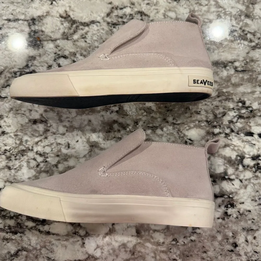 SeaVees Huntington Middie Sneakers Womens‎ 9 Mauve Suede Slip On Mid Top Shoes